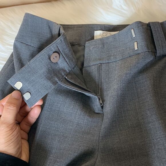 Ann Taylor LOFT Petites Gray Wool Blend Lined Dress Pants Size 2P - Picture 6 of 12